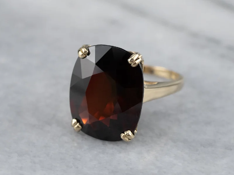 Tourmaline Gemstone Rings in a Multicolor ArrayVintage Garnet Cocktail Ring in Yellow Gold