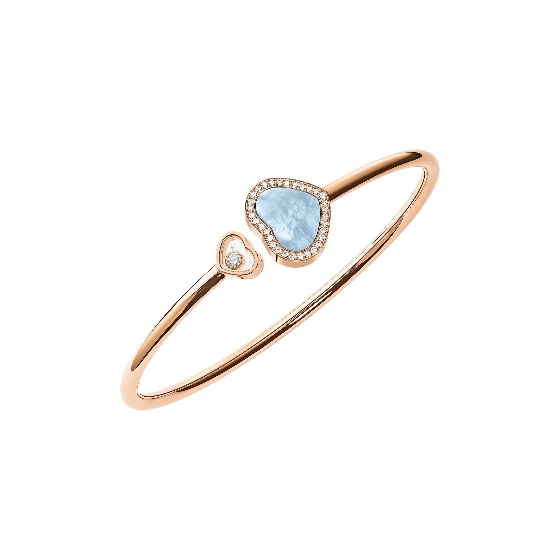 Cobalt Chrome Wedding Bands with High - Polish ShinesChopard Happy Hearts 18ct Rose Gold 0.19ct Diamond Blue Mother of Pearl Bangle