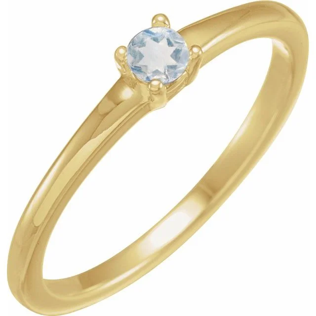 Ruby Gemstone Rings with Intricate Gold Filigree Settings14K Yellow Gold Natural Blue Sheen Moonstone Ring