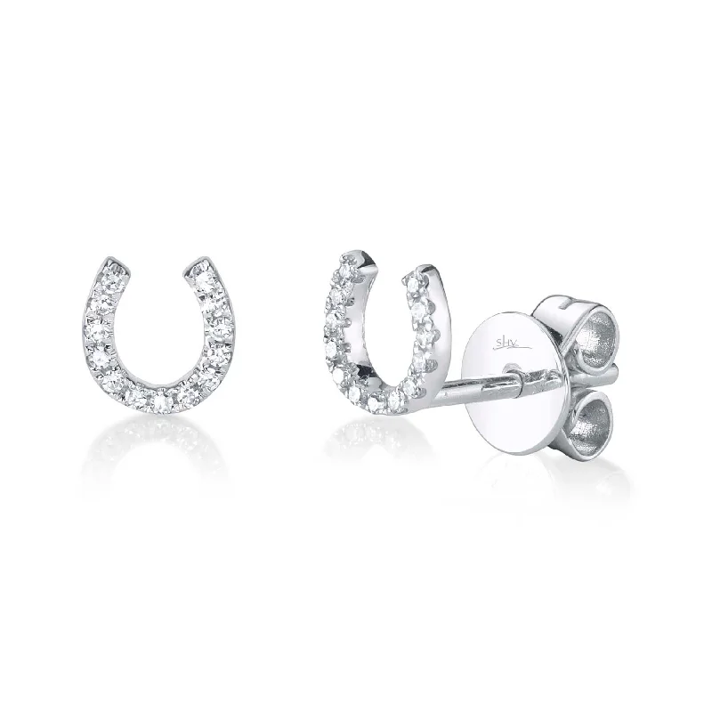 OAKLEY 0.06 CT. DIAMOND HORSESHOE STUD EARRING