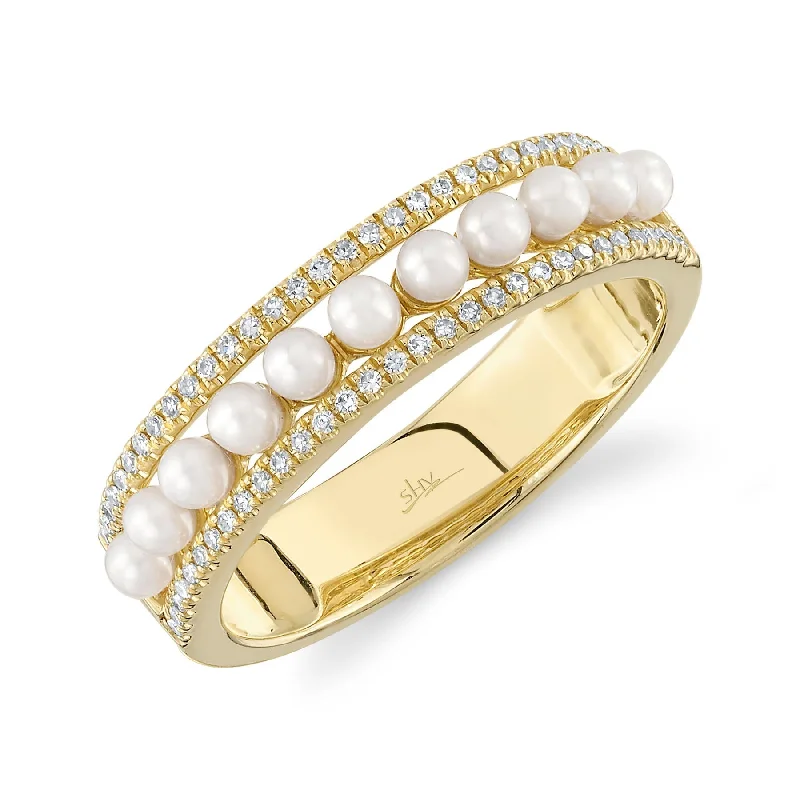 0.14CT DIAMOND & CULTURED PEARL BAND SC55023648