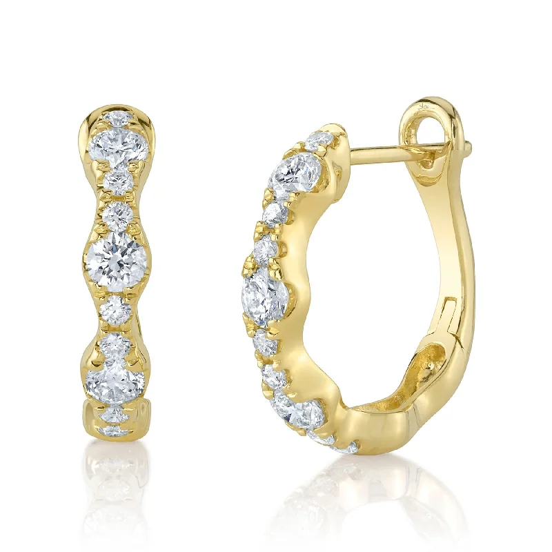 1.00CT DIAMOND HOOP EARRING