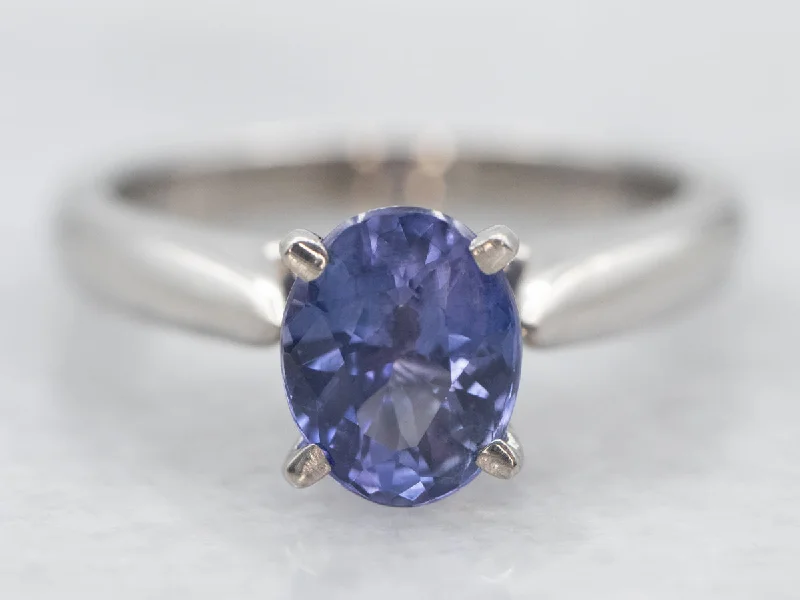 Moonstone Gemstone Rings with a Mysterious SheenPlatinum Purple Sapphire Solitaire Ring