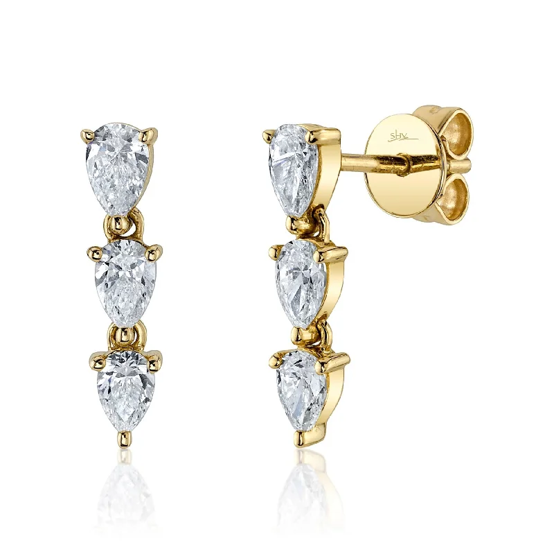 0.83CT DIAMOND PEAR EARRING