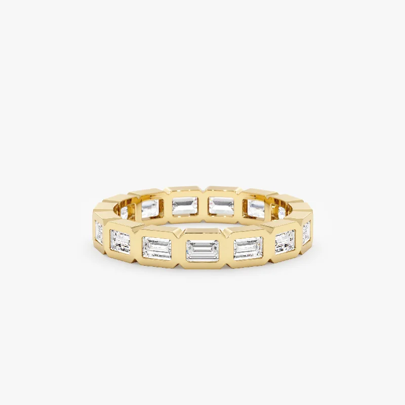 Thin - Band Wedding Bands for a Delicate and Subtle LookBaguette Diamond Eternity Ring, Emory