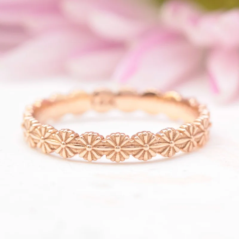 Rustic - Style Wedding Bands Made from Recycled MetalsDaisy eternity wedding ring