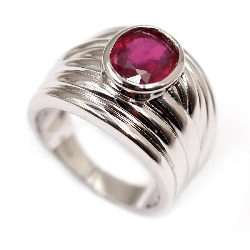 Alexandrite Gemstone Rings with a Chameleon - like Color Change925 Sterling Silver Glass Filled Ruby Gemstone Ring