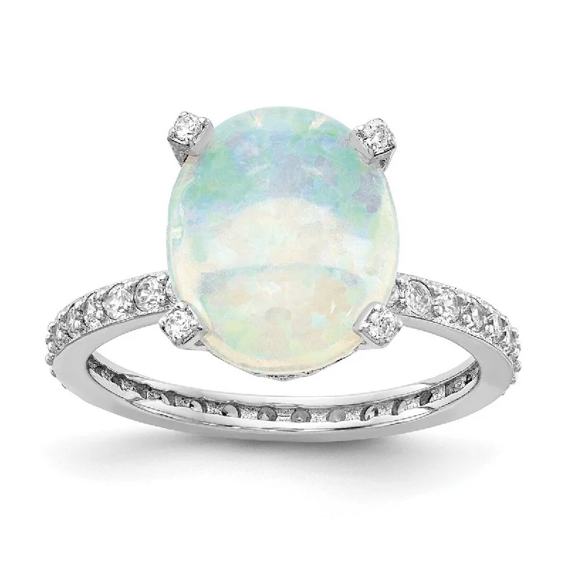 Tourmaline Gemstone Rings in a Multicolor ArrayCurata Cheryl M 925 Sterling Silver Lab Created White Opal Ring