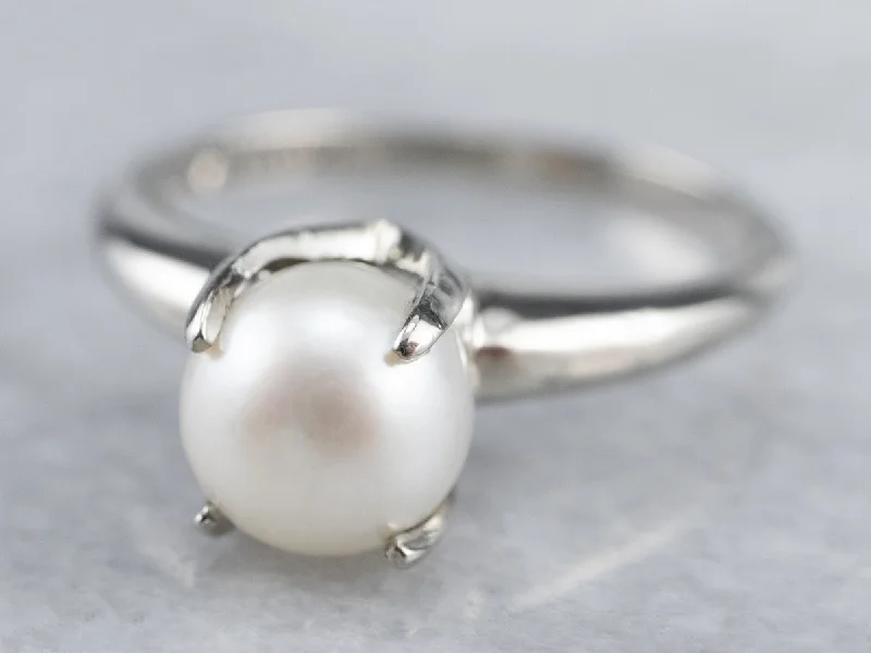 Moonstone Gemstone Rings with a Mysterious SheenWhite Pearl Solitaire Ring