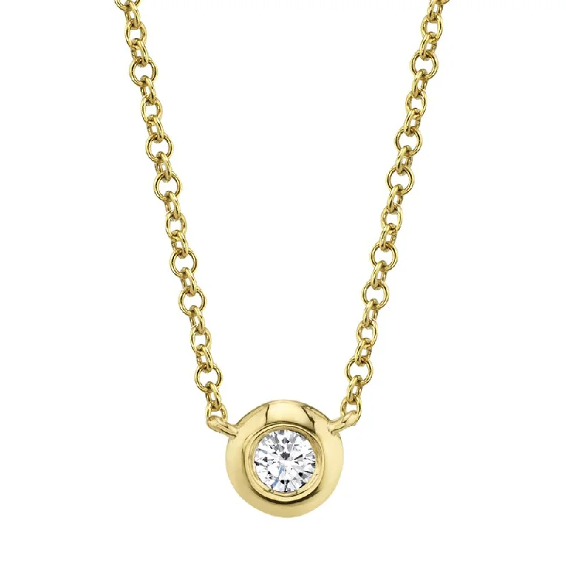 0.05CT DIAMOND BEZEL NECKLACE