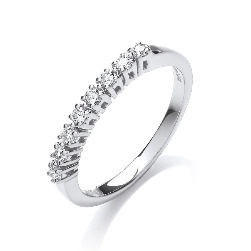 Hand - Forged Silver Wedding Bands with Celtic Knotwork Designs9ct White Gold 0.20ct Diamond Eternity Ring