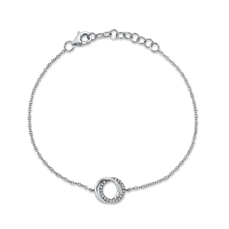 0.07CT DIAMOND LOVE KNOT CIRCLE BRACELET SC55012774