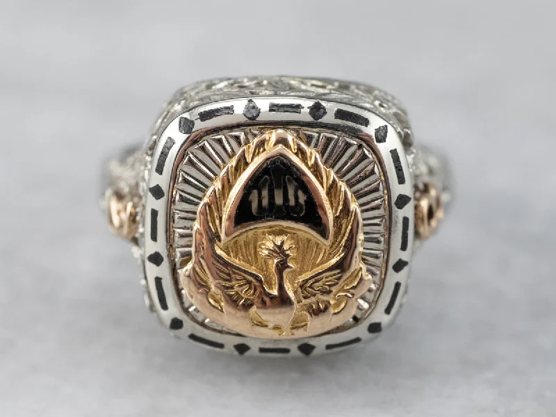 Sapphire Gemstone Rings in a Victorian - Inspired DesignAntique Upper Iowa University School Ring