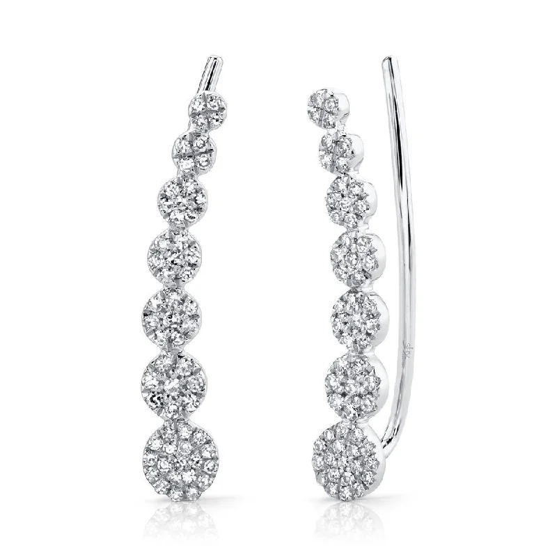 0.25CT DIAMOND EAR CRAWLER EARRING