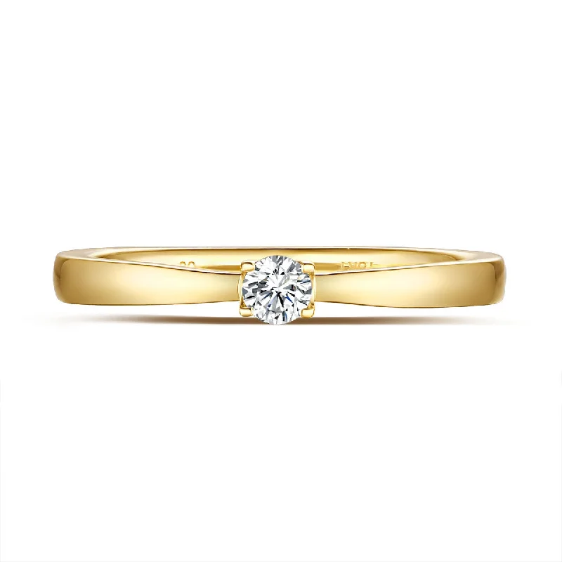 Cobalt Chrome Wedding Bands with High - Polish ShinesYellow Gold Diamond Solitiare Promise Ring - S2012171