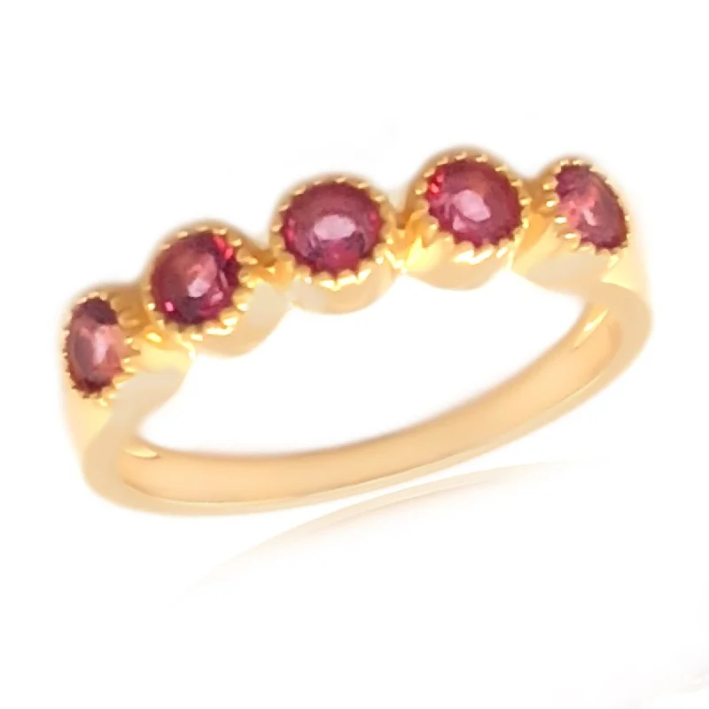 Emerald Gemstone Rings with Diamond - Encrusted Halos18k Yellow Gold Over Sterling Silver Pink Topaz Gemstone Band Ring