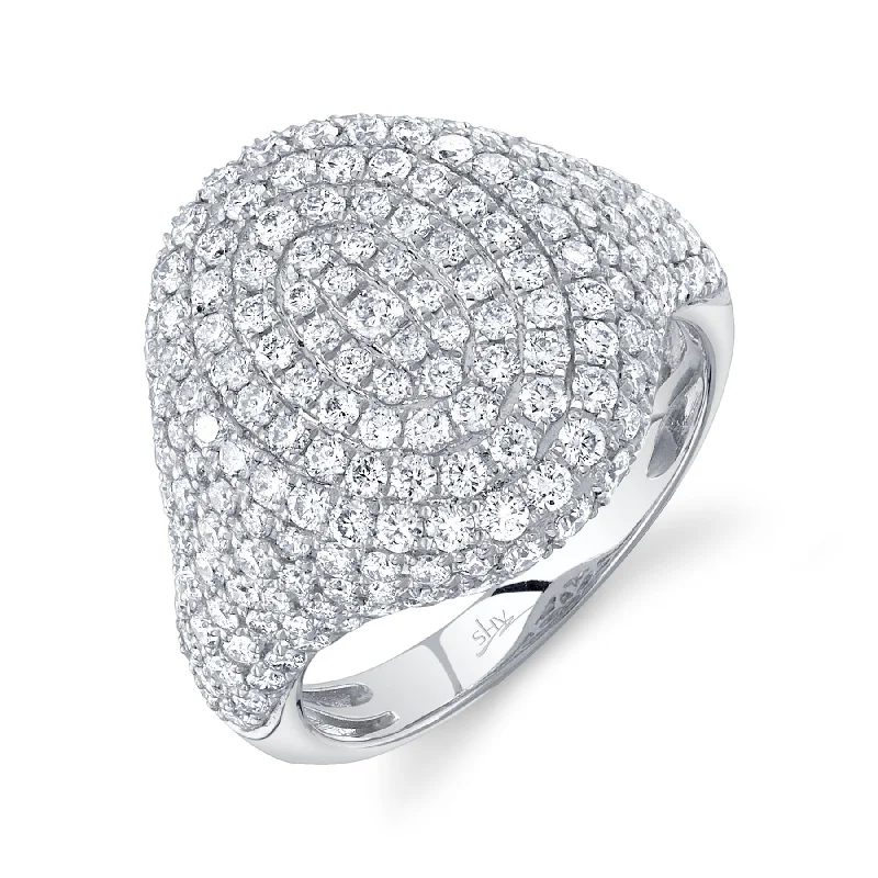 2.28CT DIAMOND PAVE SIGNET RING SC22009483