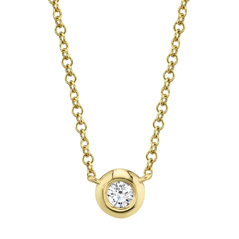 0.10CT DIAMOND BEZEL NECKLACE