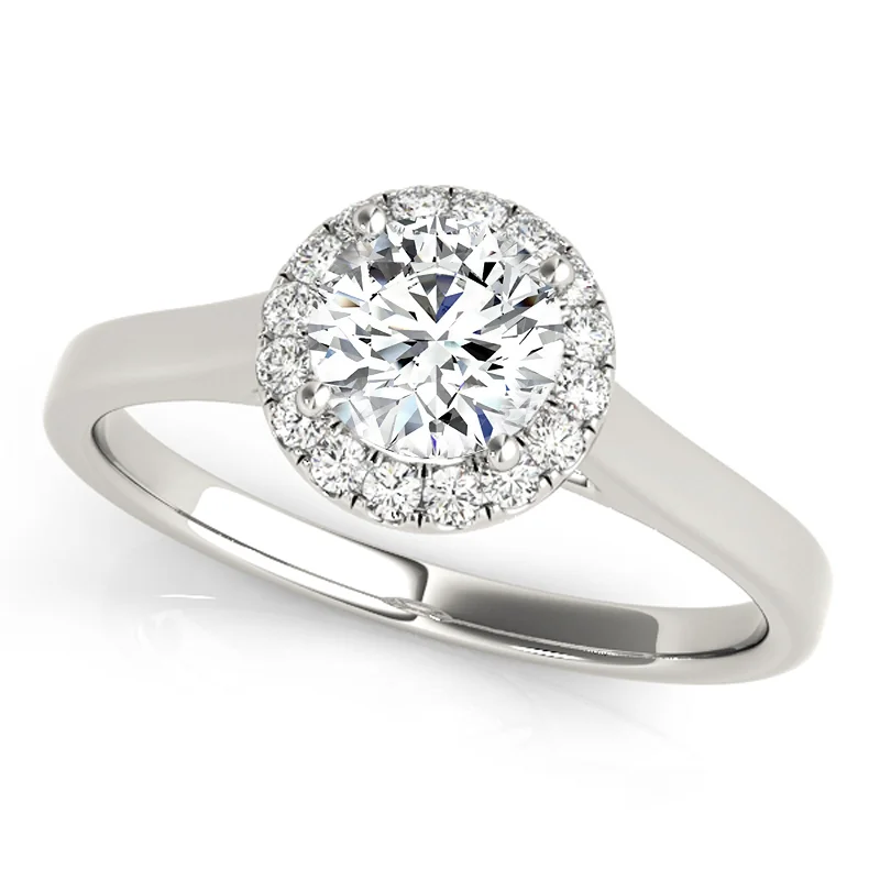 Moissanite Engagement Rings with a Sparkling Center StoneAuriya 14k-White Gold Lab Grown Round Diamond Halo Engagement Ring 0.50 to 5.00 ct. tw. (F-G VS)