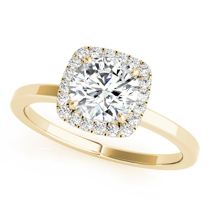 Rose - Cut Diamond Engagement Rings with a Rustic CharmAuriya 14k-Yellow Gold Lab Grown Round Diamond Halo Engagement Ring 0.50 to 5.00 ct. tw. (F-G VS)