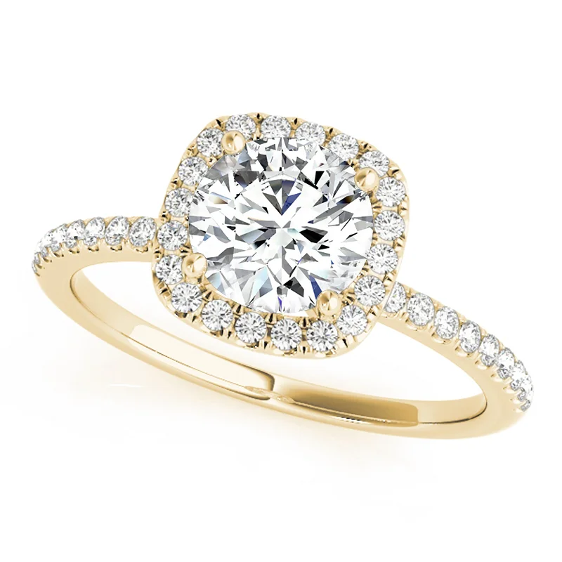 Platinum Engagement Rings with Milgrain EdgesAuriya 14k-Yellow Gold Lab Grown Round Diamond Halo Engagement Ring 0.50 to 5.00 ct. tw. (F-G VS)