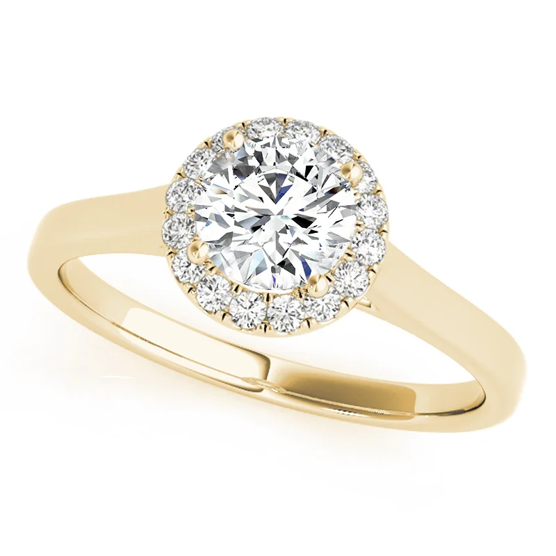 Custom - Engraved Engagement Rings with a Special MessageAuriya 14k-Yellow Gold Lab Grown Round Diamond Halo Engagement Ring 0.50 to 5.00 ct. tw. (F-G VS)