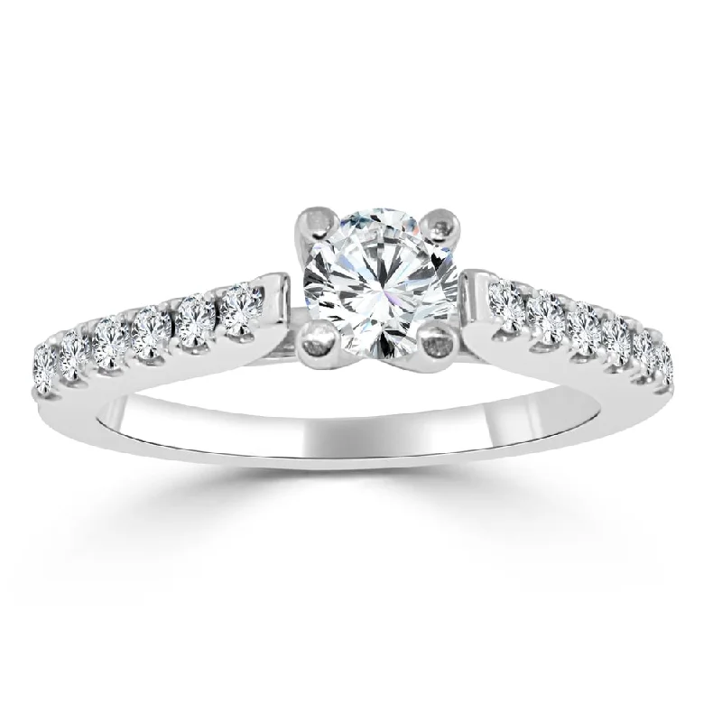 Rose - Cut Diamond Engagement Rings with a Rustic CharmAuriya Round 3/4ctw Diamond Engagement Ring 14K Gold