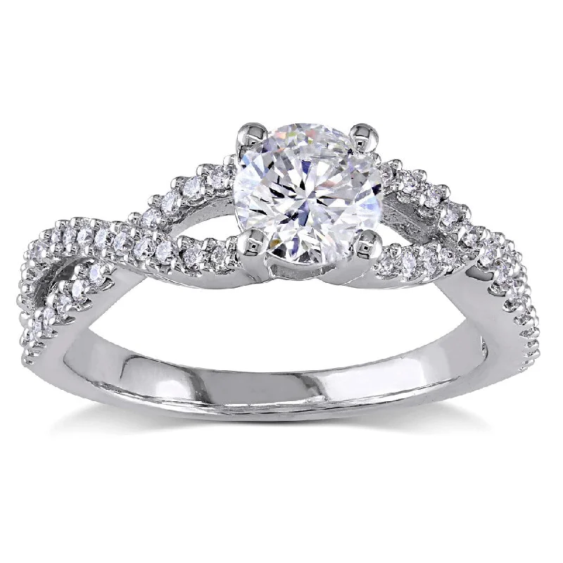 Engagement Rings with a Floral - Inspired Prong SettingMiadora Signature Collection 14k White Gold 1ct TDW Certified Diamond Engagement Ring