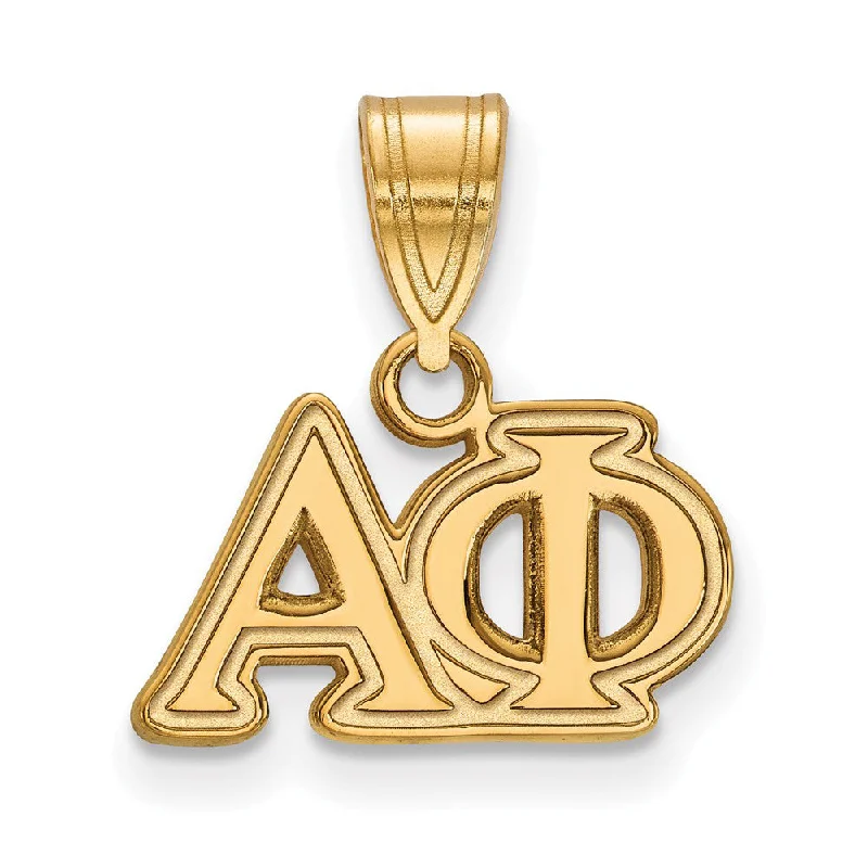 Resin Pendants with Encapsulated Butterfly Wings14K Plated Silver Alpha Phi Medium Greek Letters Pendant