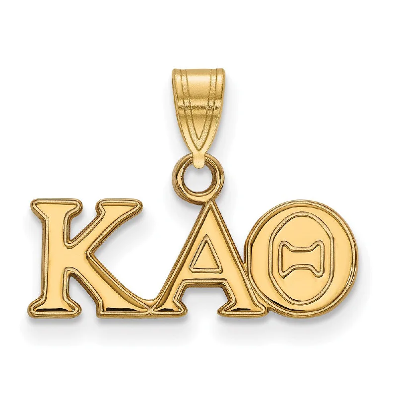 Lapis Lazuli Pendants with Gold - Leaf Accents14K Plated Silver Kappa Alpha Theta Small Greek Letters Pendant