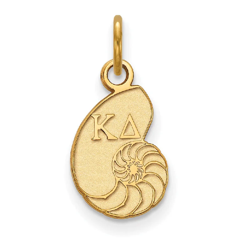 Opal - Set Pendants with Iridescent Fire - Opal Centers14K Gold Plated Silver Kappa Delta XS (Tiny) Charm or Pendant