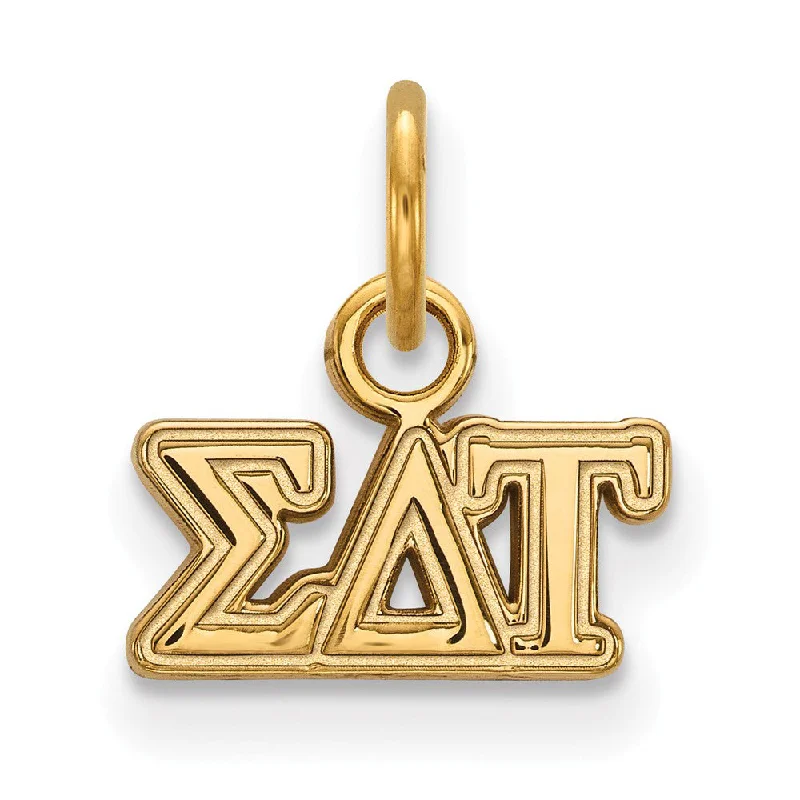 Coral - Trimmed Pendants with Seashell and Pearl Accents14K Gold Plated Silver Sigma Delta Tau XS (Tiny) Greek Letters Charm