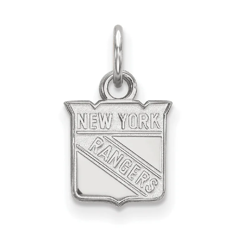 Coral - Trimmed Pendants with Seashell and Pearl Accents14k White Gold NHL New York Rangers XS (Tiny) Charm or Pendant