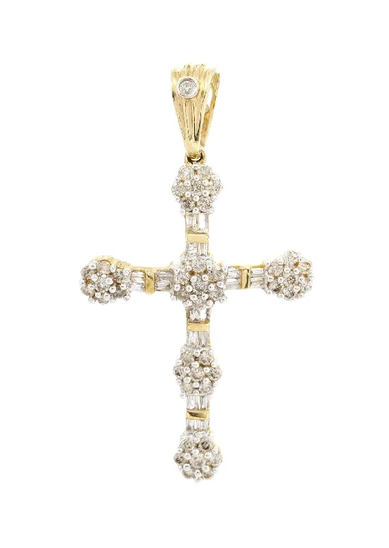 Star - Shaped Pendant Necklaces in Sterling Silver with Enamel AccentsDiamond Cross Pendant | 0.87 Carats | 2.92 Grams