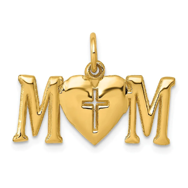 Jade - Carved Pendants in the Form of a Buddha Statue14k Yellow Gold Mom with Cross Charm or Pendant, 22mm