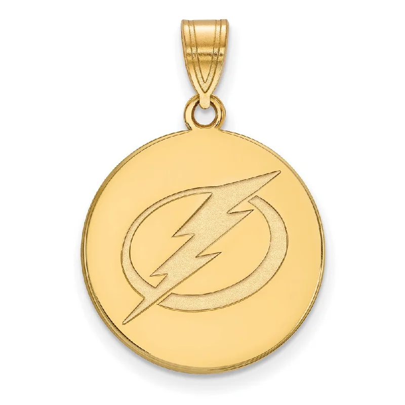 Stainless Steel Pendants with Laser - Etched Motivational Quotes14k Yellow Gold NHL Tampa Bay Lightning Large Disc Pendant