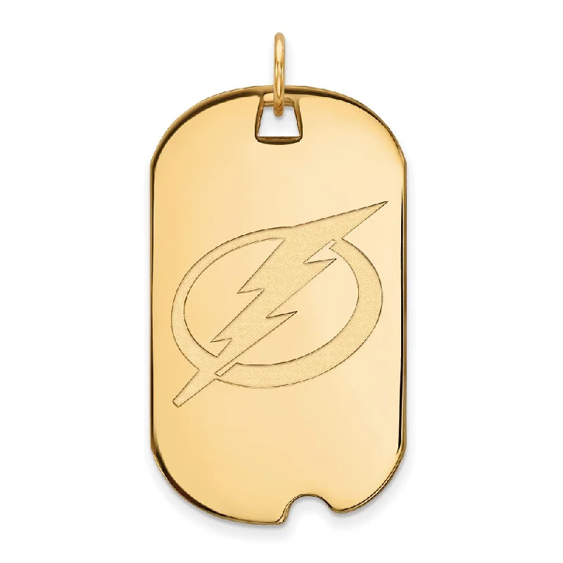 Copper Pendants with Hammered and Patinated Finishes14k Yellow Gold NHL Tampa Bay Lightning Large Dog Tag Pendant