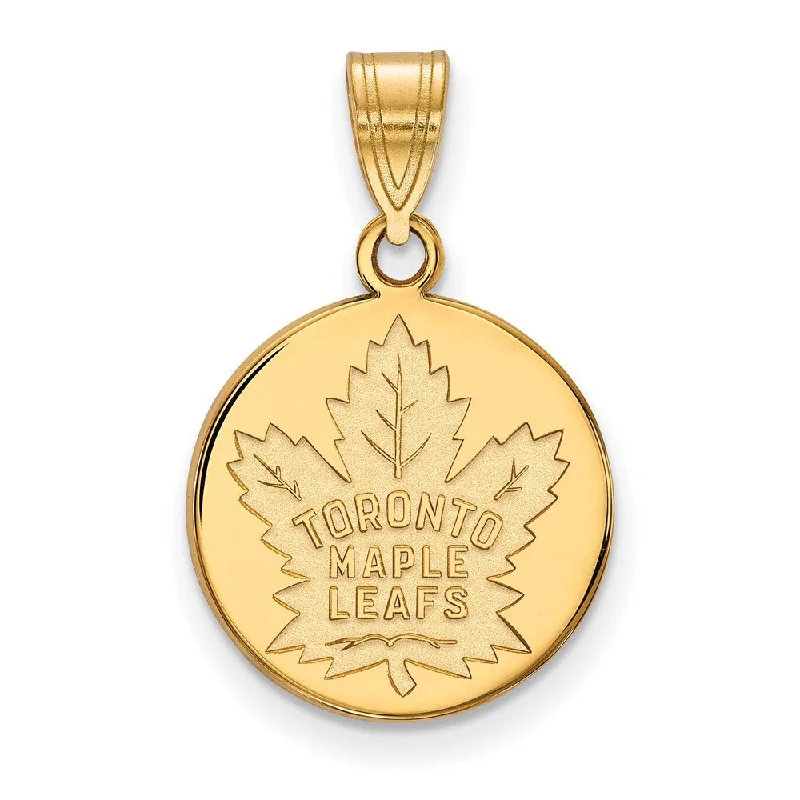 Copper Pendants with Hammered and Patinated Finishes14k Yellow Gold NHL Toronto Maple Leafs Medium Disc Pendant