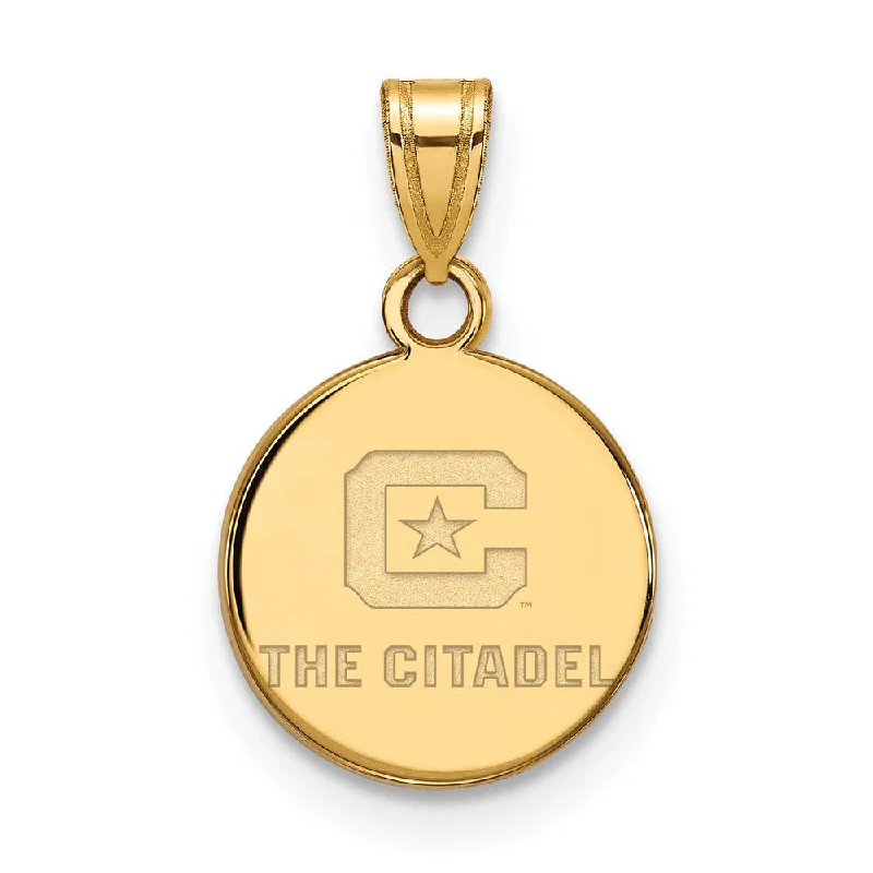 Amber Pendants with Fossilized Insect Inclusions14K Yellow Gold Plated S. Silver The Citadel Small Logo Disc Pendant