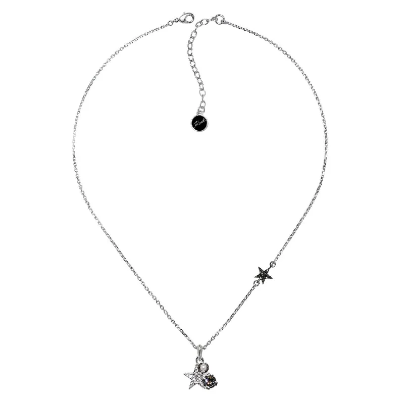 Compass - Pendant Necklaces with Glow - in - the - Dark Dial FeaturesKarl Lagerfeld Silver Plated Eclectic Stud Necklace