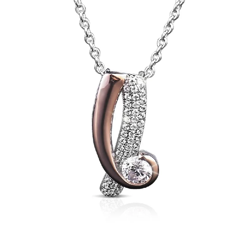 Crescent - Moon Pendant Necklaces with Pearl - Embellished CurvesEmelia Pendant