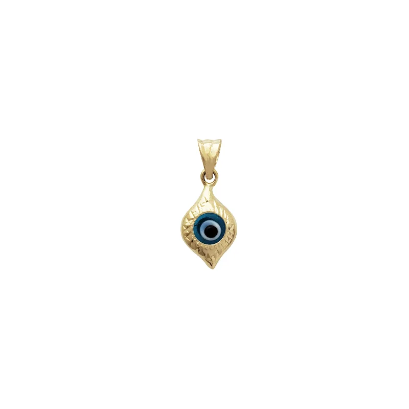 Turquoise - Inlaid Pendants with Southwest - Style Geometric PatternsEvil Eye Pendant (14K)