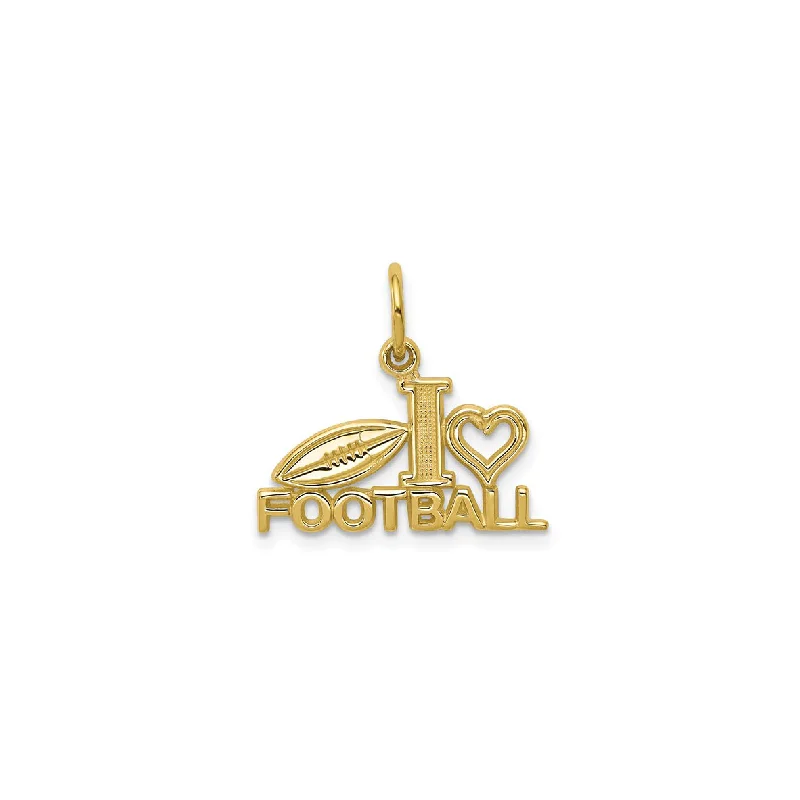 Angel - Wing Pendant Necklaces with Filigree MetalworkI Love Football Pendant (10K)