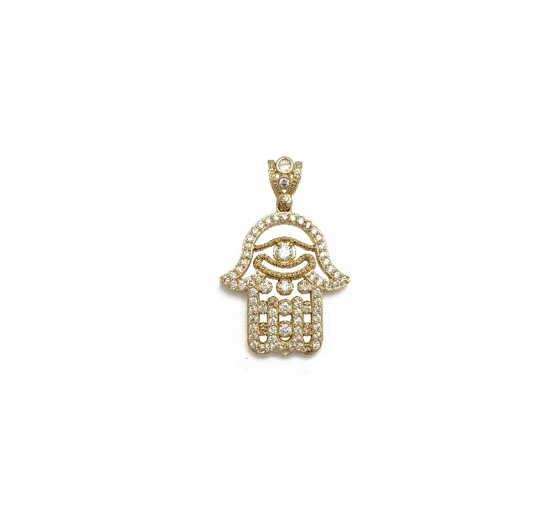 Jade - Carved Pendants in the Form of a Buddha StatueIced-Out CZ Hamsa Pendant (14K)