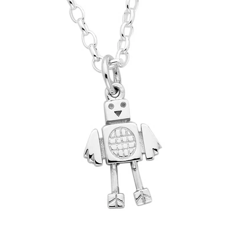 Sun - Pendant Necklaces with Radiant Yellow Citrine CentersKaren Walker Robot Budgie Charm - Silver