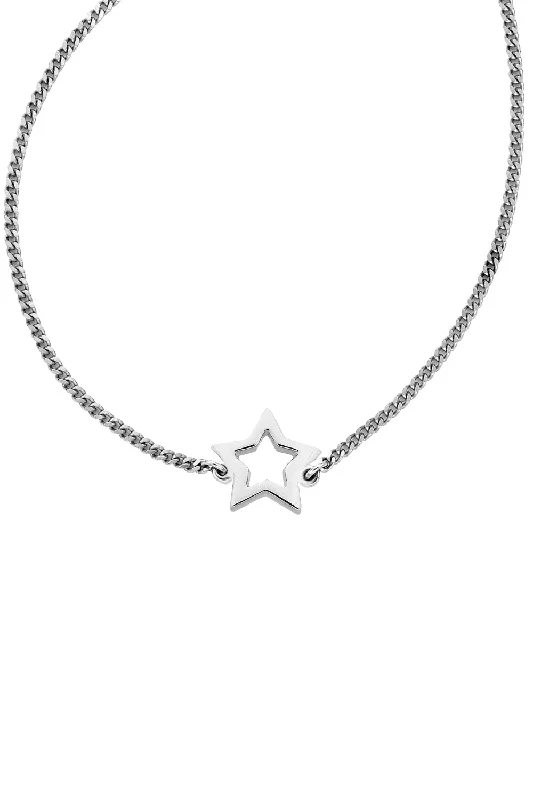 Horseshoe - Pendant Necklaces with Lucky Four - Leaf Clover CharmsKaren Walker Mini Star Necklace - Silver