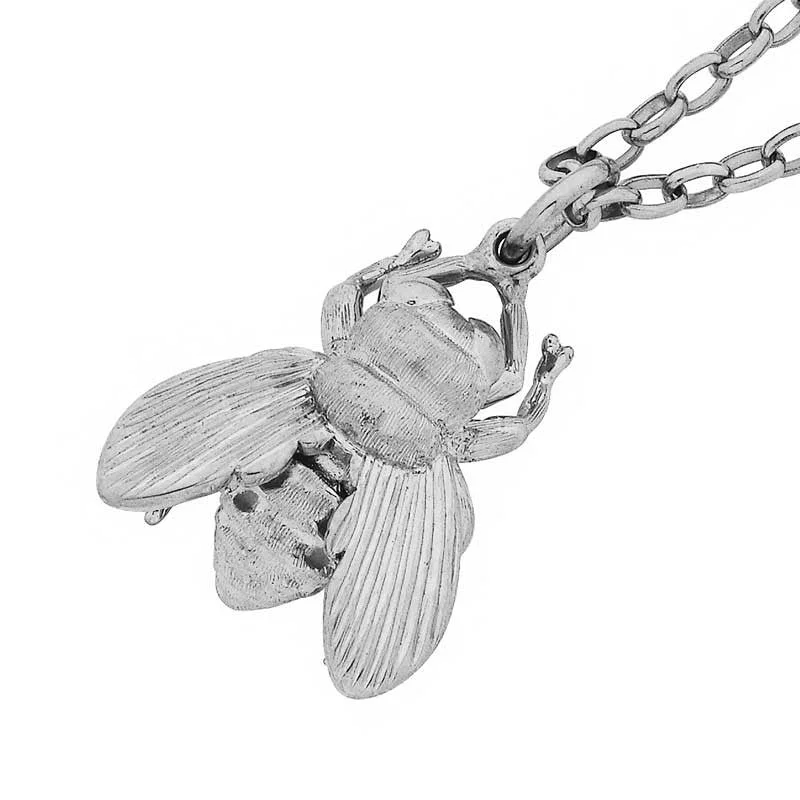 Medallion - Pendant Necklaces with Intricate Relief - Style ArtworkKaren Walker Bee Pendant - Silver