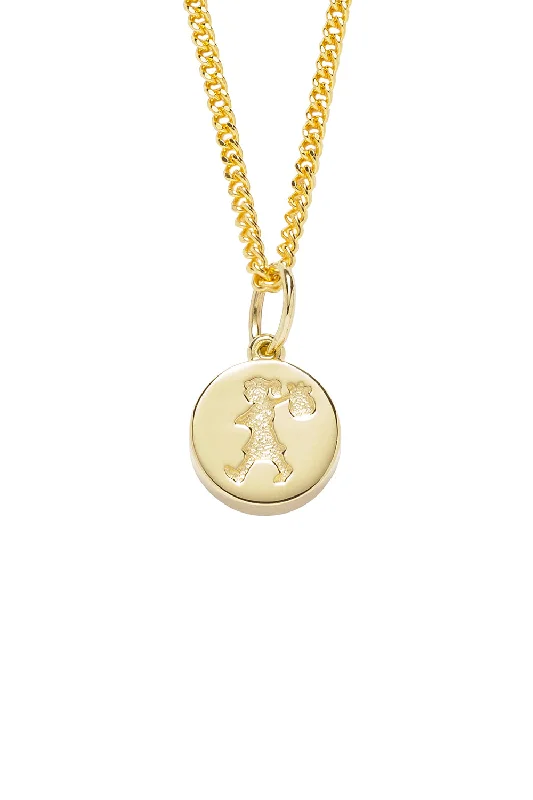 Dreamcatcher - Pendant Necklaces with Hand - Woven Web PatternsKaren Walker Runaway Girl Stamp Pendant - 9ct Gold