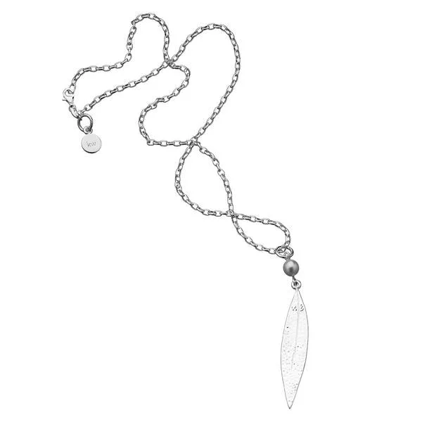 Feather - Pendant Necklaces with Real - Feather and Bead AccentsKaren Walker Leaf and Pearl Pendant