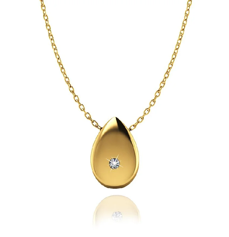 Sun - Pendant Necklaces with Radiant Yellow Citrine CentersLove In A Jewel Love Drop Pendant - 9ct Yellow Gold with Diamond